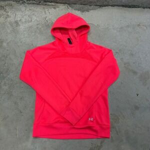 Under Armour ColdGear Pink Hoodie Sweatshirt Long Sleeve Athletic Women Medium